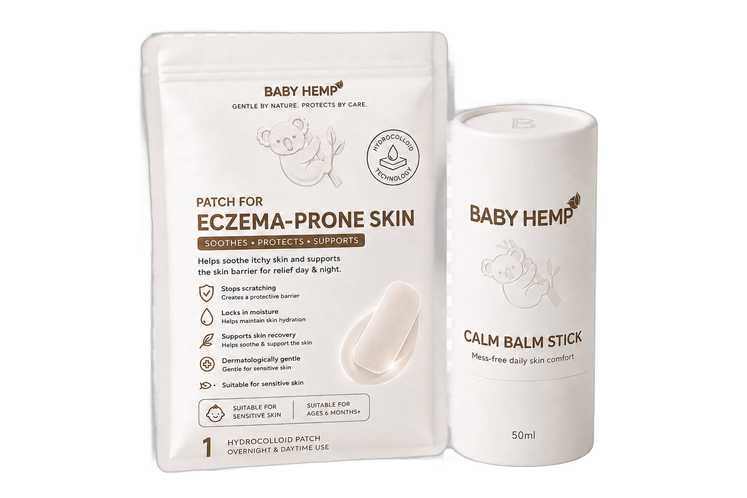 Baby Hemp patch pouch and balm system